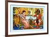 Beauty and the Beast, The Courtship, c.1900-Walter Crane-Framed Premium Giclee Print