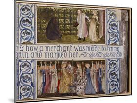 Beauty and the Beast Tile Panel, Morris, Marshall, Faulkner and Co., C.1867-Edward Burne-Jones-Mounted Giclee Print