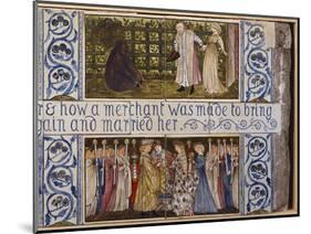 Beauty and the Beast Tile Panel, Morris, Marshall, Faulkner and Co., C.1867-Edward Burne-Jones-Mounted Giclee Print