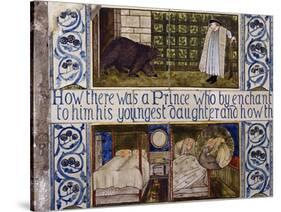 Beauty and the Beast Tile Panel, Morris, Marshall, Faulkner and Co., C.1867-Edward Burne-Jones-Stretched Canvas