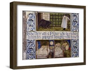 Beauty and the Beast Tile Panel, Morris, Marshall, Faulkner and Co., C.1867-Edward Burne-Jones-Framed Giclee Print