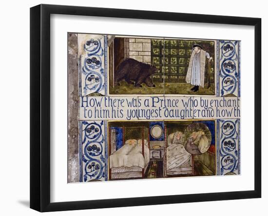 Beauty and the Beast Tile Panel, Morris, Marshall, Faulkner and Co., C.1867-Edward Burne-Jones-Framed Giclee Print