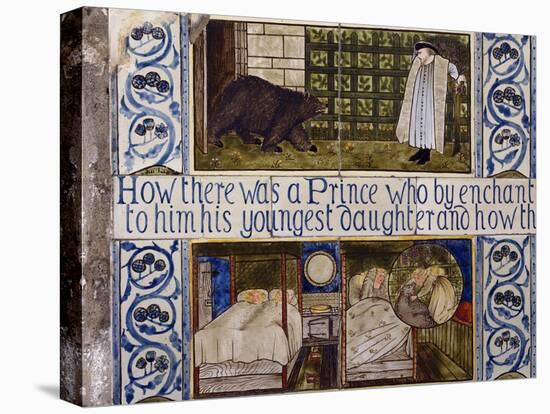 Beauty and the Beast Tile Panel, Morris, Marshall, Faulkner and Co., C.1867-Edward Burne-Jones-Stretched Canvas