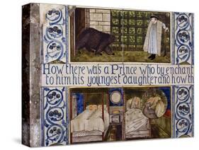 Beauty and the Beast Tile Panel, Morris, Marshall, Faulkner and Co., C.1867-Edward Burne-Jones-Stretched Canvas