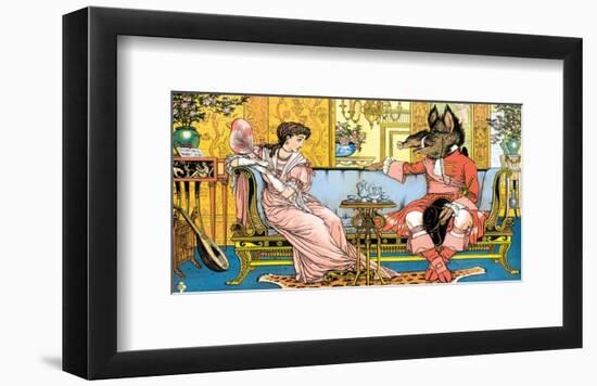 Beauty and The Beast-Walter Crane-Framed Premium Giclee Print