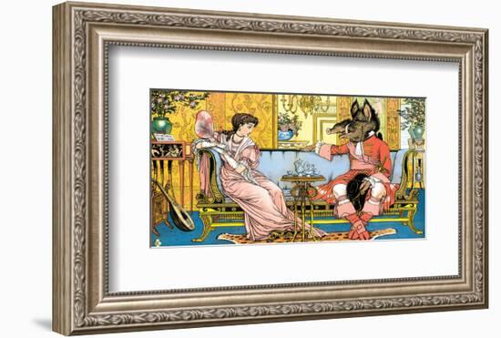 Beauty and The Beast-Walter Crane-Framed Premium Giclee Print