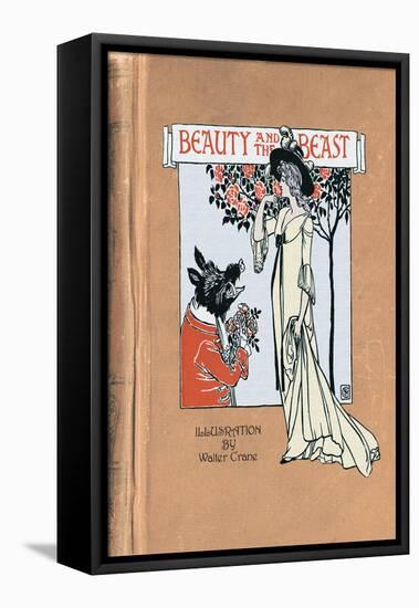 Beauty and the Beast-Walter Crane-Framed Stretched Canvas