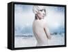 Beauty Blonde in the Winter Scenery-conrado-Framed Stretched Canvas