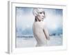 Beauty Blonde in the Winter Scenery-conrado-Framed Photographic Print