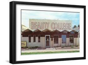 Beauty College with Zigzag Roof-null-Framed Art Print