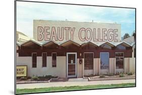 Beauty College with Zigzag Roof-null-Mounted Art Print
