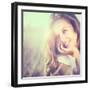 Beauty Fresh Romantic Girl Outdoors-Subbotina Anna-Framed Photographic Print