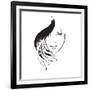 Beauty Girl Face-Ice-Storm-Framed Art Print