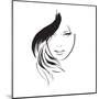 Beauty Girl Face-Ice-Storm-Mounted Art Print