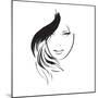 Beauty Girl Face-Ice-Storm-Mounted Art Print