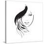 Beauty Girl Face-Ice-Storm-Stretched Canvas