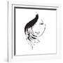 Beauty Girl Face-Ice-Storm-Framed Art Print