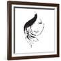 Beauty Girl Face-Ice-Storm-Framed Art Print