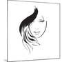 Beauty Girl Face-Ice-Storm-Mounted Art Print