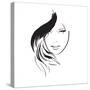 Beauty Girl Face-Ice-Storm-Stretched Canvas