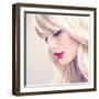 Beauty Girl with Blonde Hair-Subbotina Anna-Framed Photographic Print