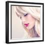 Beauty Girl with Blonde Hair-Subbotina Anna-Framed Photographic Print