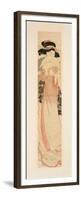 Beauty Holding a Fan, C.1805-10-Kikukawa Eizan-Framed Premium Giclee Print