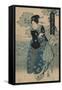 Beauty Holding a Pipe-Utagawa Toyokuni-Framed Stretched Canvas