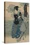 Beauty Holding a Pipe-Utagawa Toyokuni-Stretched Canvas