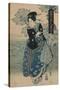 Beauty Holding a Pipe-Utagawa Toyokuni-Stretched Canvas