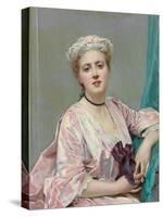 Beauty in Pink-Raimundo de Madrazo Y Garetta-Stretched Canvas