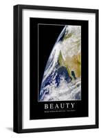 Beauty: Inspirational Quote and Motivational Poster-null-Framed Photographic Print