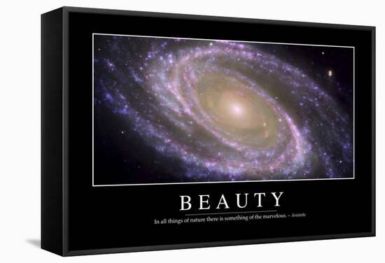 Beauty: Inspirational Quote and Motivational Poster-null-Framed Stretched Canvas