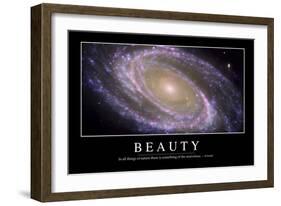 Beauty: Inspirational Quote and Motivational Poster-null-Framed Photographic Print