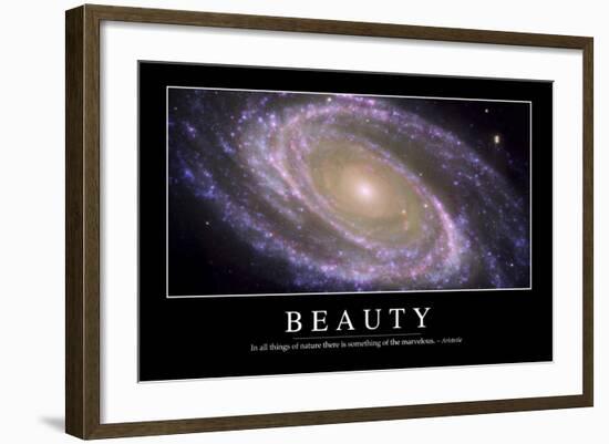 Beauty: Inspirational Quote and Motivational Poster-null-Framed Photographic Print