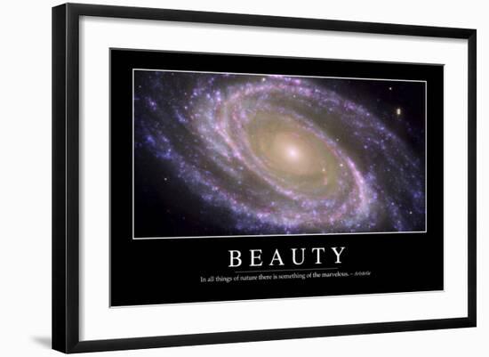 Beauty: Inspirational Quote and Motivational Poster-null-Framed Photographic Print