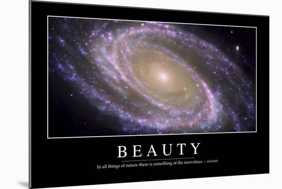 Beauty: Inspirational Quote and Motivational Poster-null-Mounted Photographic Print