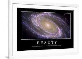 Beauty: Inspirational Quote and Motivational Poster-null-Framed Photographic Print