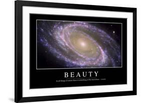 Beauty: Inspirational Quote and Motivational Poster-null-Framed Photographic Print