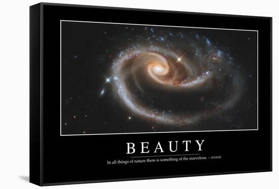 Beauty: Inspirational Quote and Motivational Poster-null-Framed Stretched Canvas