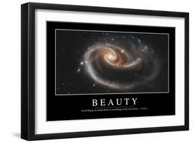 Beauty: Inspirational Quote and Motivational Poster-null-Framed Photographic Print