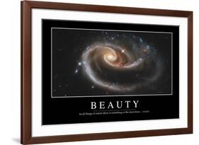 Beauty: Inspirational Quote and Motivational Poster-null-Framed Photographic Print