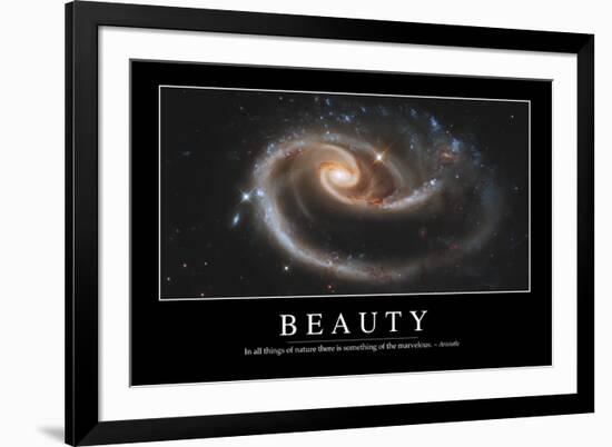 Beauty: Inspirational Quote and Motivational Poster-null-Framed Photographic Print