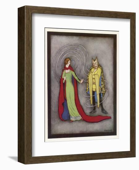 Beauty is Dismayed by the Beast's Horrific Appearance-Jennie Harbour-Framed Art Print