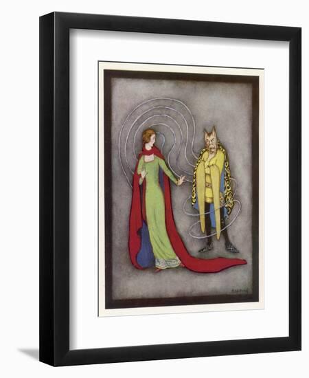 Beauty is Dismayed by the Beast's Horrific Appearance-Jennie Harbour-Framed Art Print