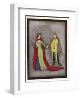 Beauty is Dismayed by the Beast's Horrific Appearance-Jennie Harbour-Framed Art Print