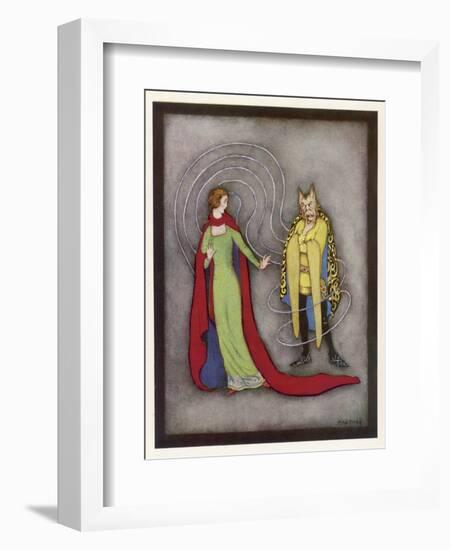 Beauty is Dismayed by the Beast's Horrific Appearance-Jennie Harbour-Framed Art Print