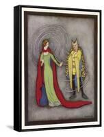 Beauty is Dismayed by the Beast's Horrific Appearance-Jennie Harbour-Framed Stretched Canvas