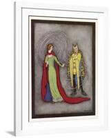 Beauty is Dismayed by the Beast's Horrific Appearance-Jennie Harbour-Framed Art Print