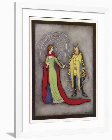 Beauty is Dismayed by the Beast's Horrific Appearance-Jennie Harbour-Framed Art Print